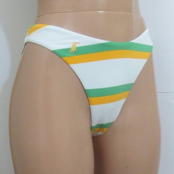 Ralph Lauren White, Green, and Yellow Striped Bikini - Picture 9 of 11
